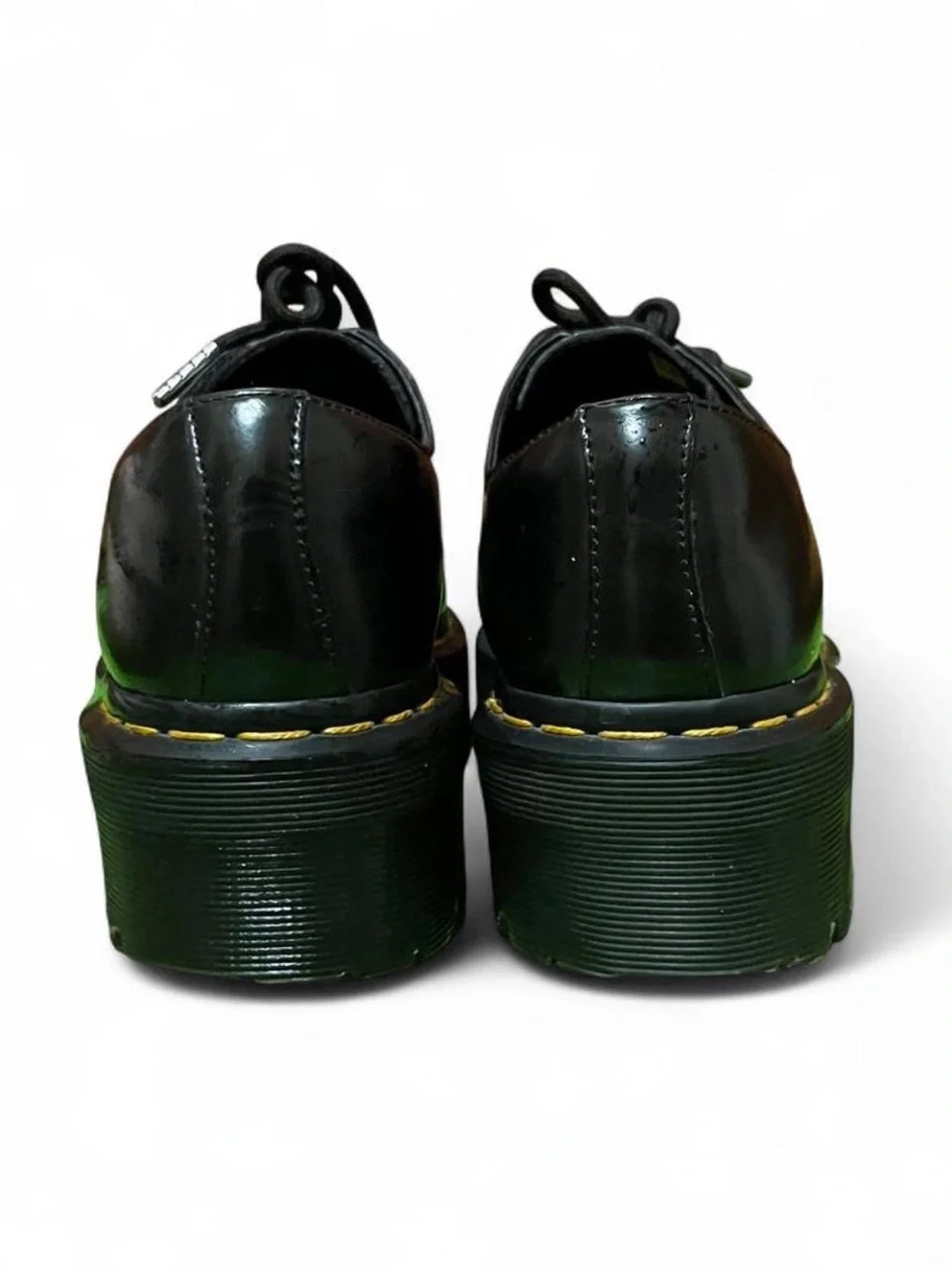 Classic Dr. Martens 1461 Quad Platform Oxfords Leather Shoes